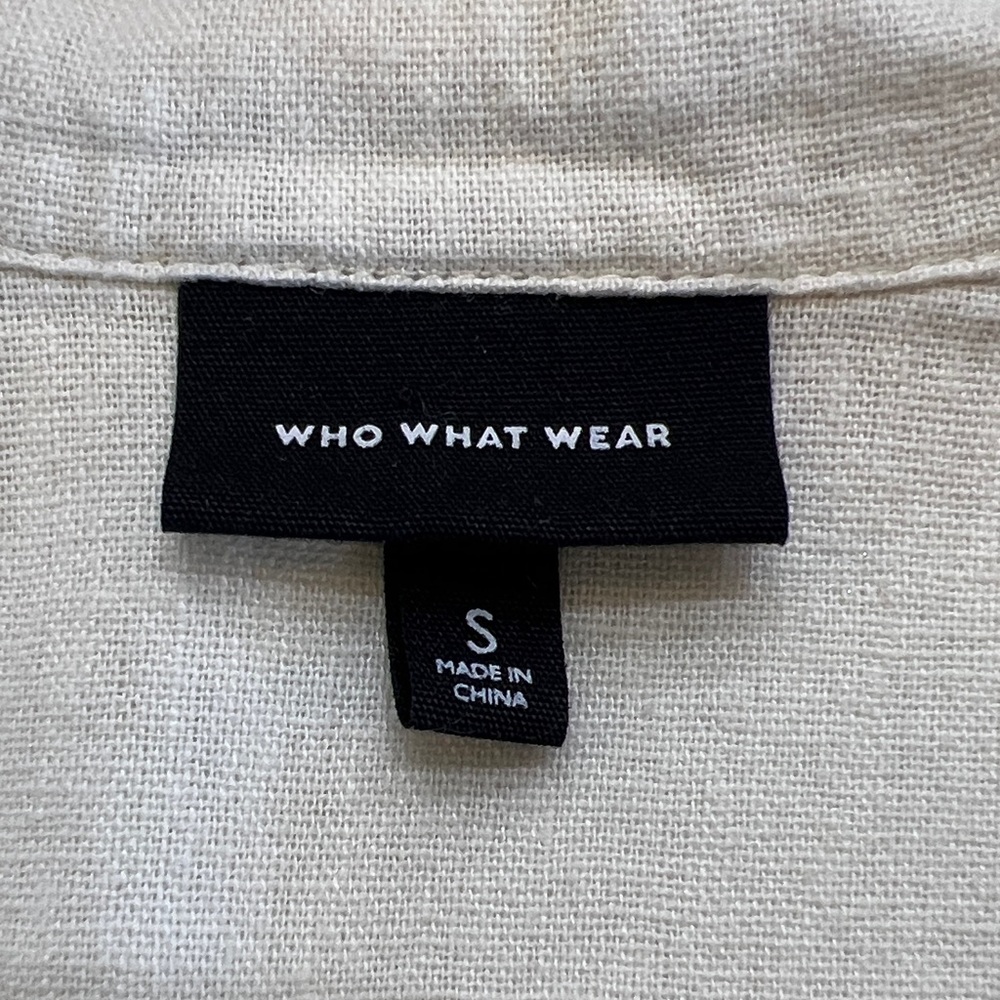 Who What Wear Linen Blend Button Front Jumpsuit Size Small - Picture 6 of 12